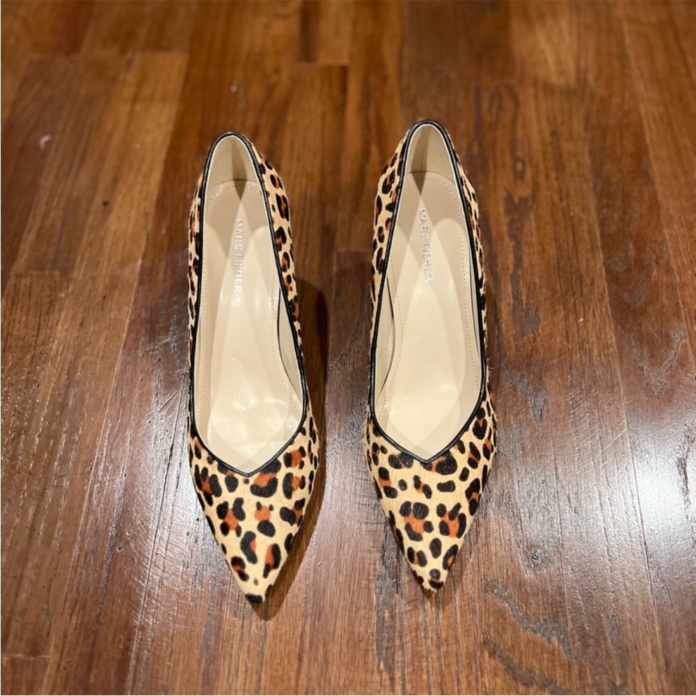 Marc Fisher Animal Print Block Heels - Picture 2 of 6
